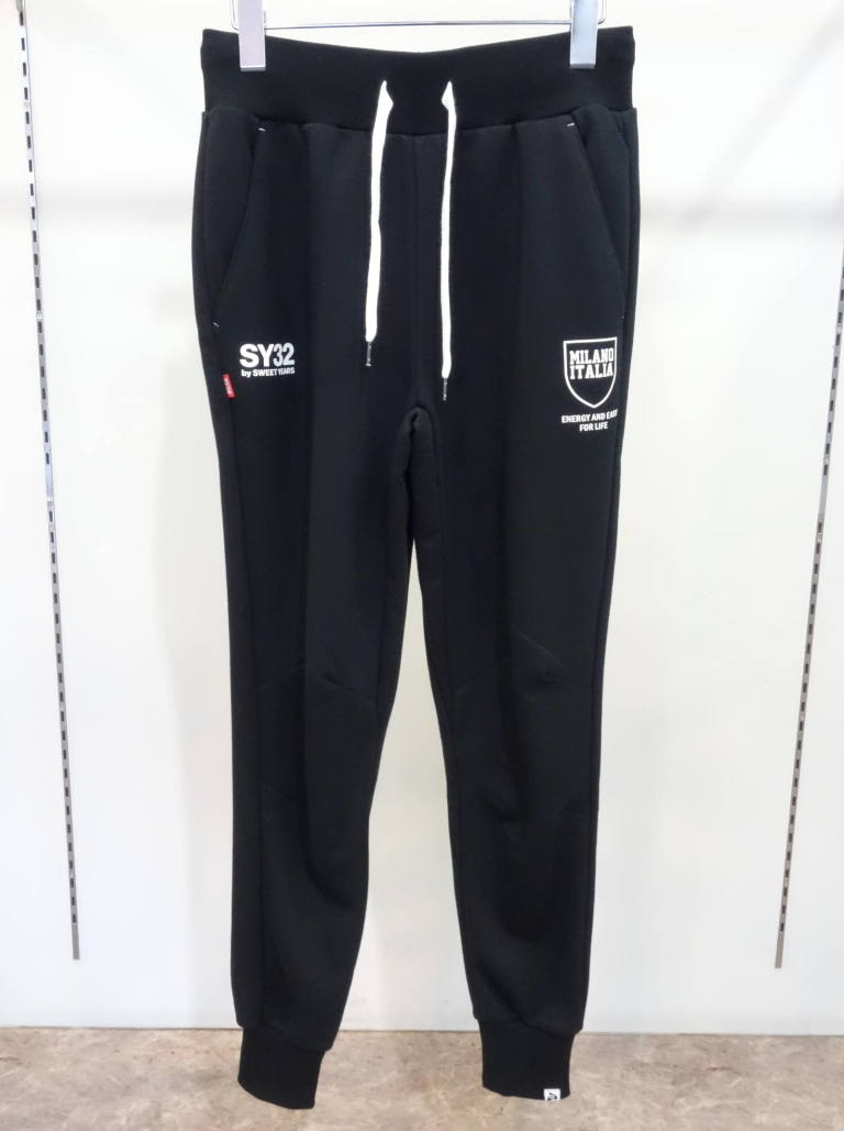 21年春夏再入荷 Sy32 ロゴ ニット パンツ メンズ 吸水 新作 直営店買付 関税込み 店長大暴走 クリアランスsale